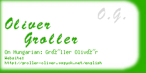 oliver groller business card